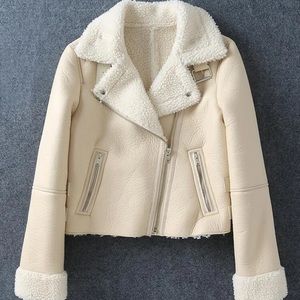 Sherpa Lined Moto Jacket